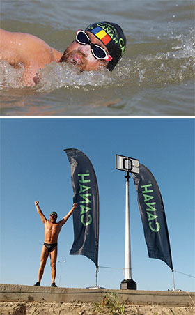 © CANAH INTERNATIONAL a man and woman swimming in the water