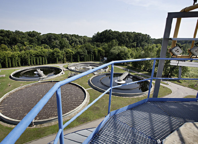 a waste water treatment plant