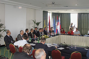 Credit: Secretariat of the Sava Commission a group of people sitting in a room
