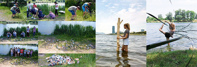 © GWC CEE a group of people standing next to a body of water