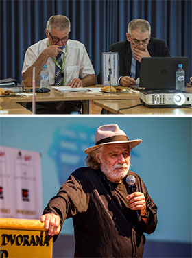 © (all photos) Bled Water Festival a man talking into a microphone