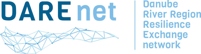 Image text: DARE net Danube River Region Resilience Exchange network