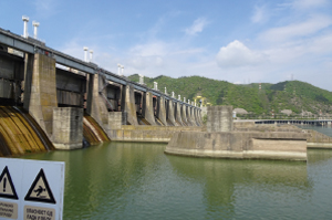 a bridge over a body of water