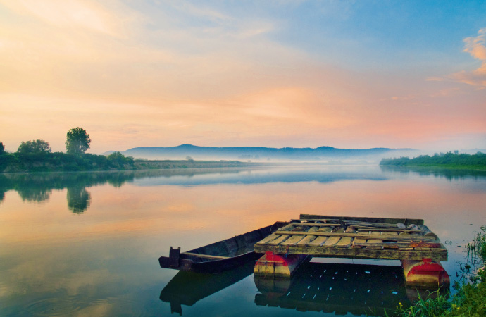 a boat on a body of water