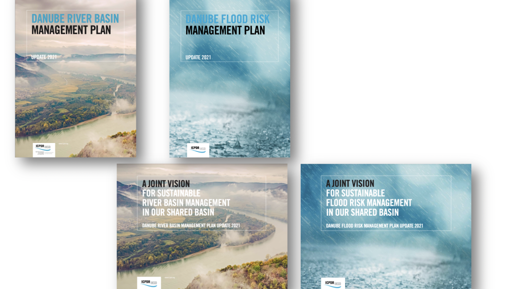 Danube River Basin & Danube Flood Risk Management Plans cover pages