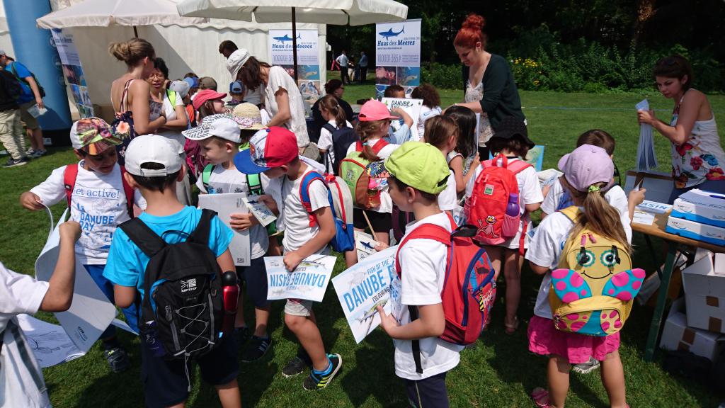 Group of young children at Danube day event