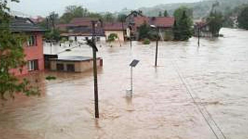 flooded houses