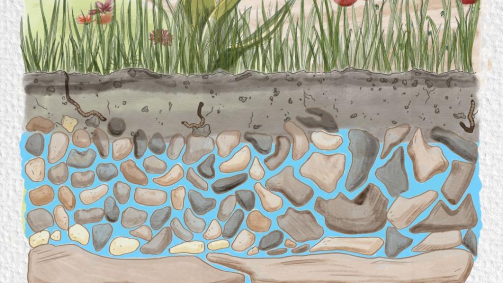 Illustration of groundwater. 