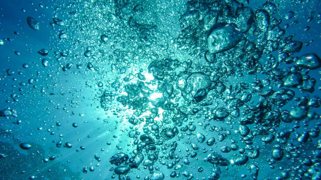 clear blue water