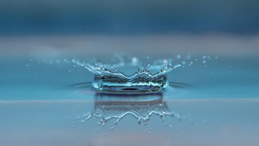 Close up of water drop