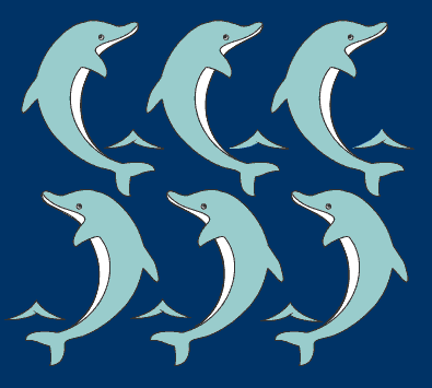 Graph showing 6 dolphins