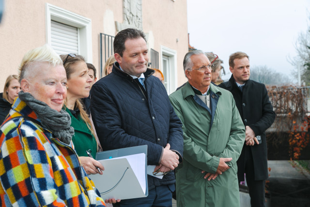 People standing and looking