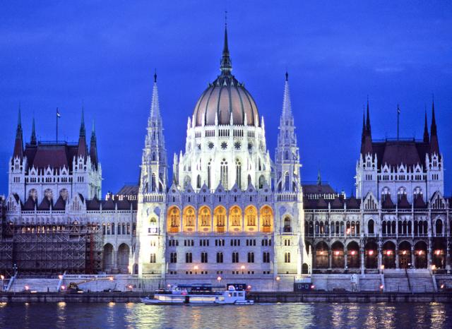 front of the Hungarian Parliament Building