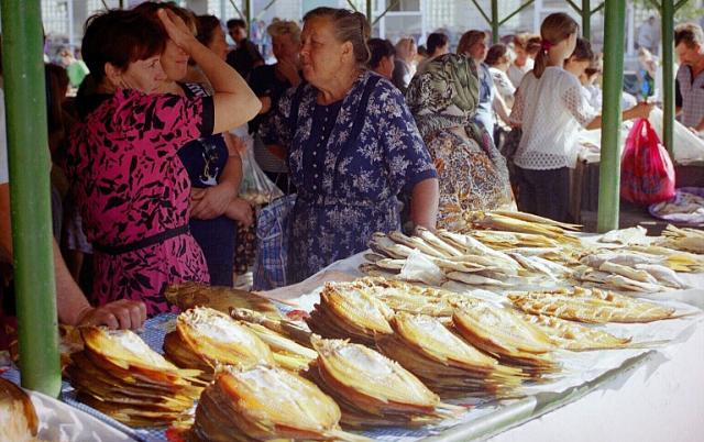 a group of women at a market