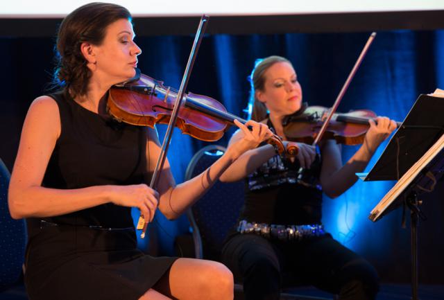 a person holding a violin