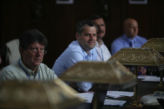 a man sitting at a table