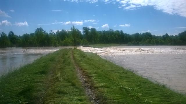 a river running through a body of water