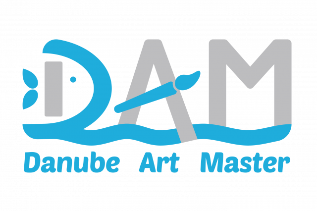 Danube Art Master logo in ICPDR grey and blue