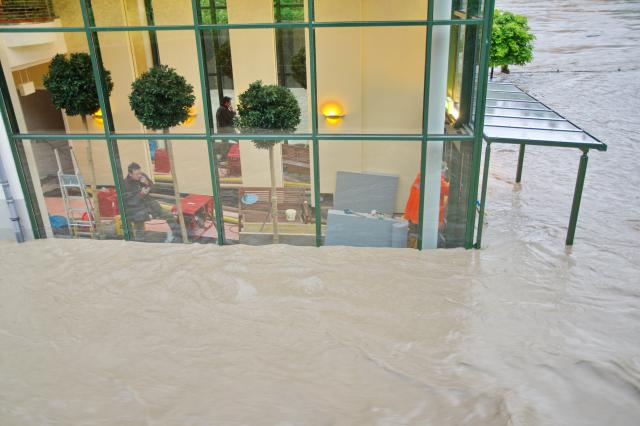 flooded house